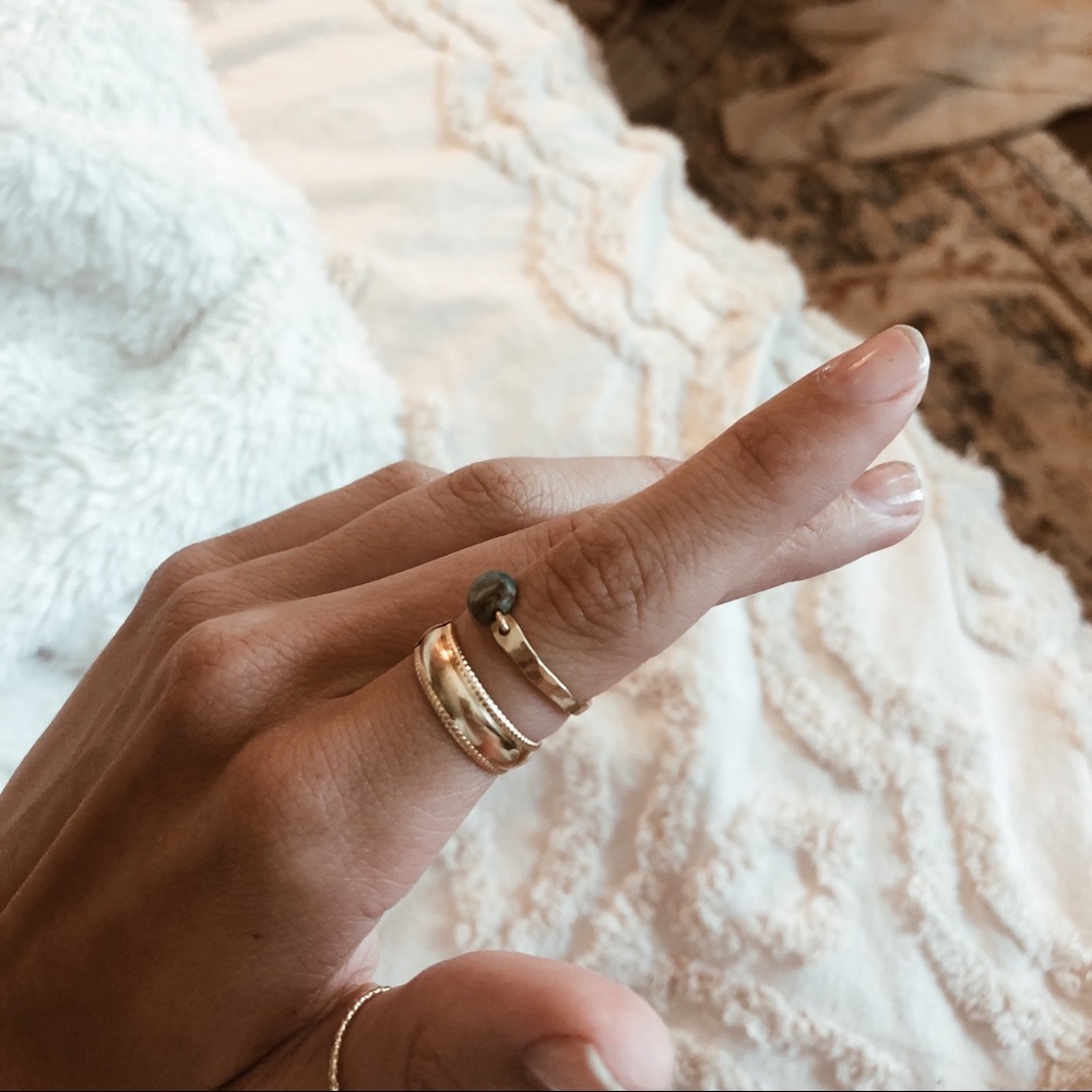 Handmade gold filled hammered ring